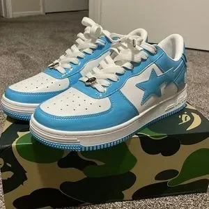 bapesta shoes light blue